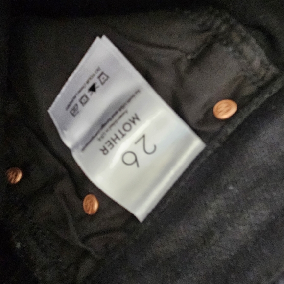 MOTHER The Mid Rise Dazzler Ankle Deep End Dark Blue Skinny Jeans 26 Preowned - Picture 9 of 10